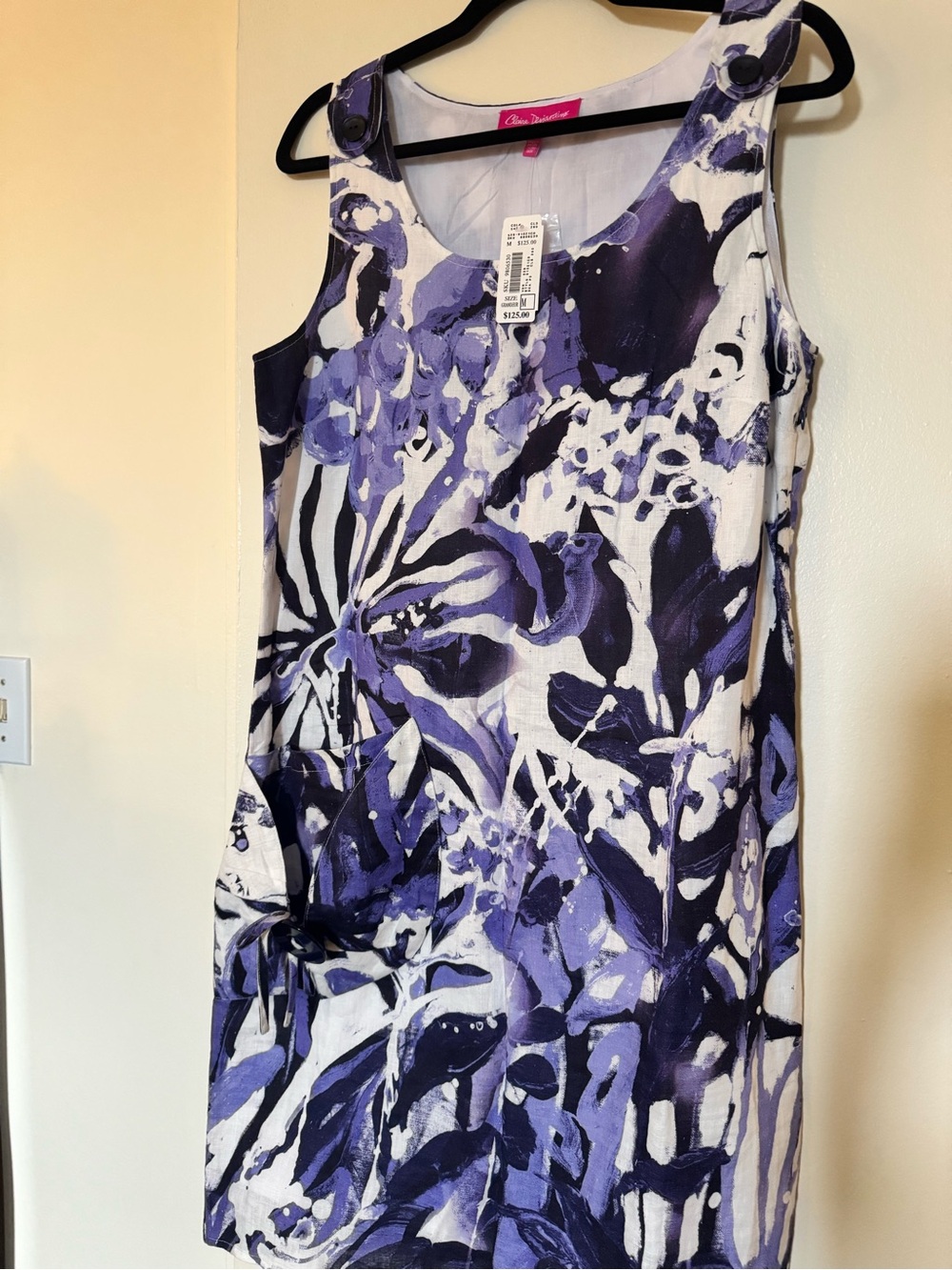 NWT Sleeveless Purple Floral Print Women’s Dress
